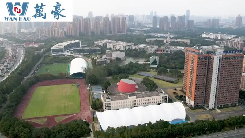 萬豪制造-寧波諾丁漢大學(xué)籃球場(chǎng)、網(wǎng)球場(chǎng)膜結(jié)構(gòu)頂棚