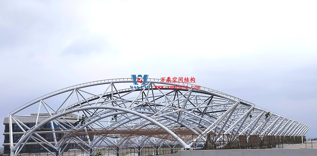 工程進(jìn)度全速推進(jìn)，PTFE膜材張拉在即！